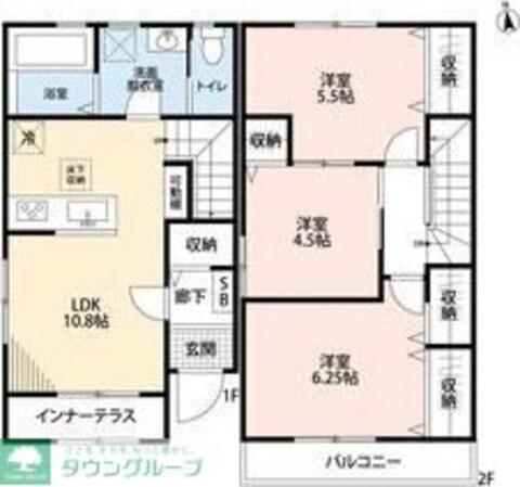 リーブルファイン花崎駅の物件間取画像